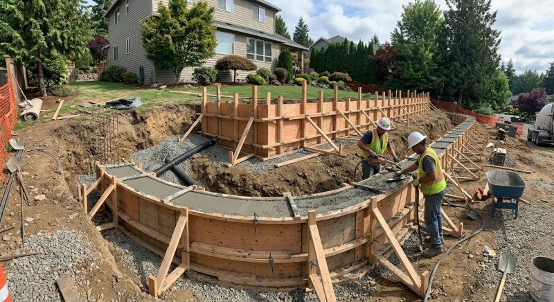 Concrete Retaining Wall Installation Service