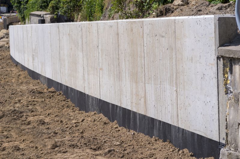Concrete Retaining Wall Installation detail